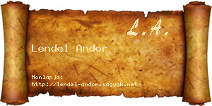 Lendel Andor névjegykártya